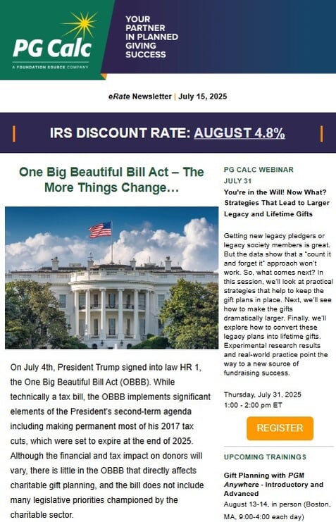 PG Calc eRate newsletter Aug2025